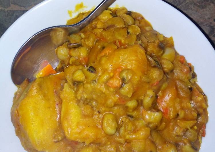 How to Make Homemade Beans and yam porridge