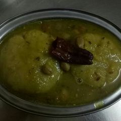 A picture of Dal Dhokli with Potato Kachori.
