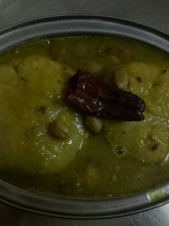 A picture of Dal Dhokli with Potato Kachori.