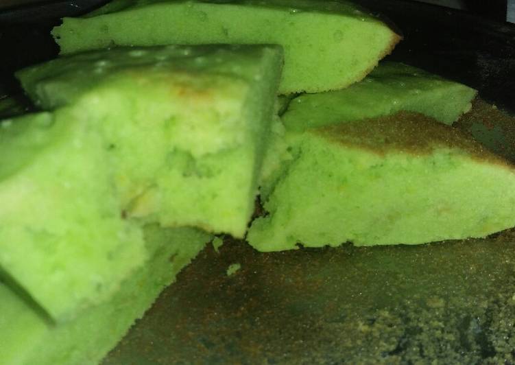 Brownis pandan tanpa mixer dan oven