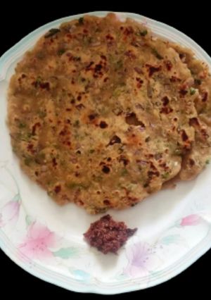A picture of Wheat Bran flour masala roti.