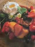 Grilled fruits with cognac mascarpone