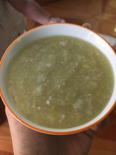 Hình của món Cháo khoai lang thịt bằm.