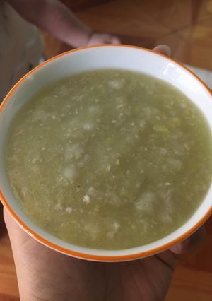 Hình của món Cháo khoai lang thịt bằm.