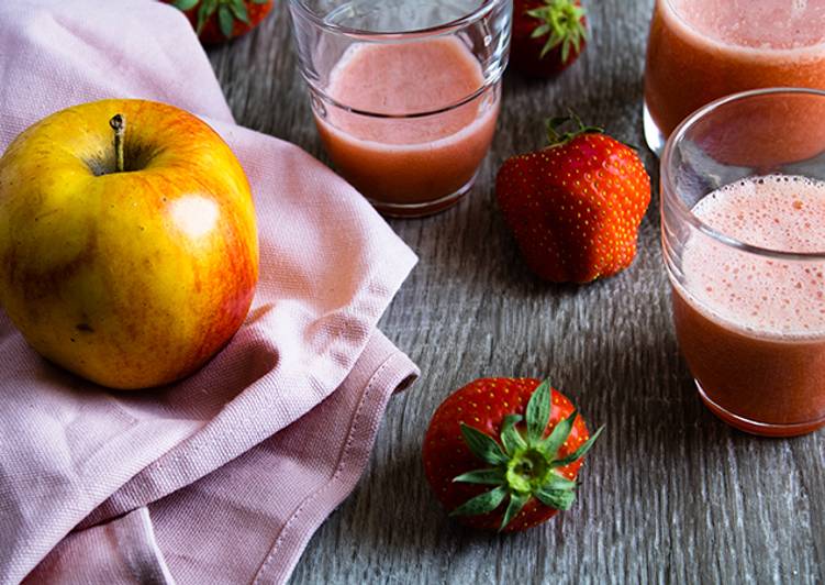 Comment Préparer Des Jus pommes fraises menthe