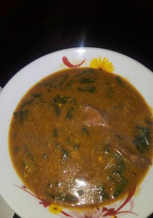 A picture of Okro Soup.