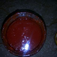 A picture of Homemade tomato chili garlic ketchup.