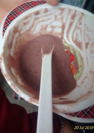 Foto resep Bubur Merah Coklat Hitam mix tomat, cheddar cheese and evoo MPAS