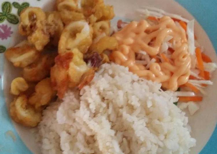 Bahan Cumi Crispy Salad Mayonaise | Cara Buat Cumi Crispy Salad Mayonaise Yang Lezat Sekali