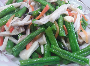 杏鮑菇炒長豆 的食譜成品照片