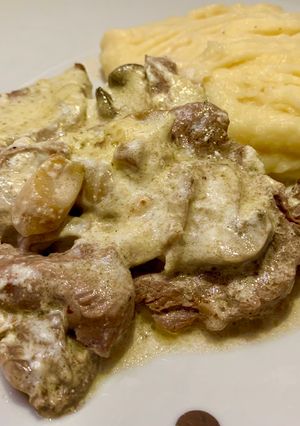 Una foto de Filetes gratinados con champiñones