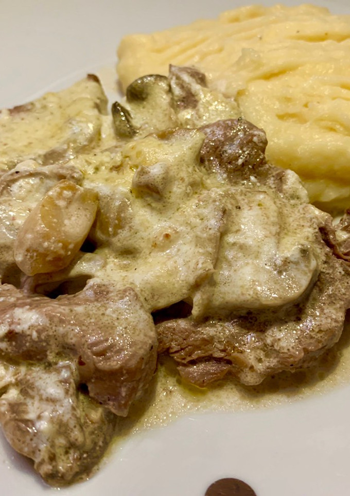 Una foto de Filetes gratinados con champiñones