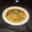 Sopa de plátano con hogao