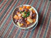 Gambar sup kacang merah daging sapi