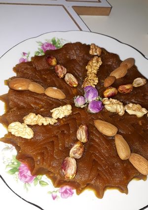 عکسی از دستور حلوا مغزدار