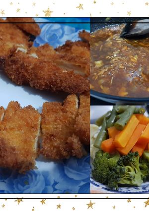 Foto resep Chicken katsu with barbeque sauce