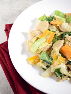 Foto resep Capcay Sayur dengan bakso dan ayam (capcay goreng)