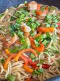 Linguine w/Shrimp and veggies Stir Fry