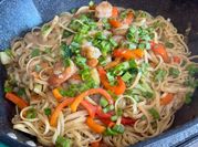 A picture of vegetable linguine