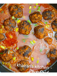 Meat balls stew ainihin hoton girkin