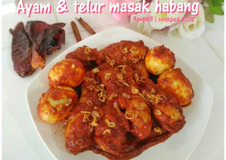 Resep -📑 Ayam &amp; telur masak habang (banjar) Anti Gagal
