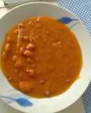 Judías pintas con crema de verduras con pizca de compango