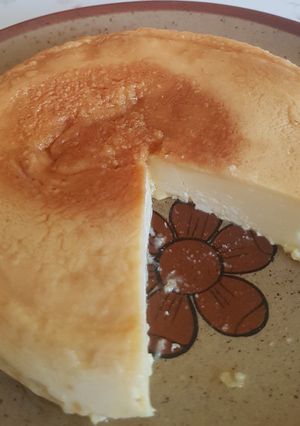Una foto de Flan de queso en microondas