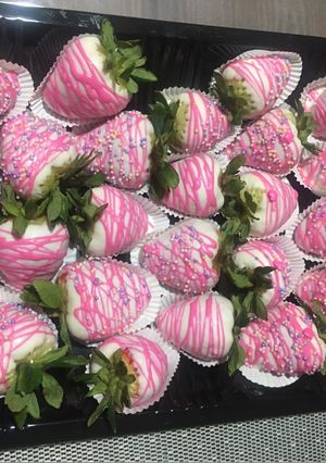Una foto de 🍓Fresas cubiertas con chocolate blanco