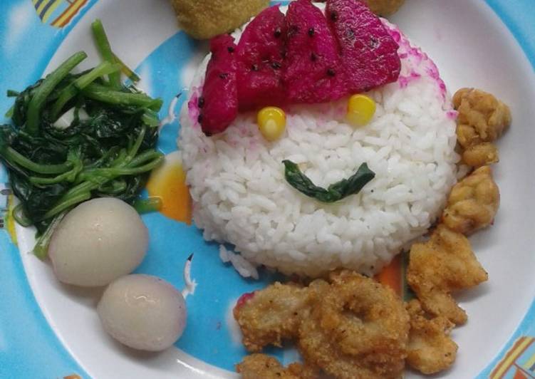 Tutorial memasak Bento anak sayur buah (kelinci) sedap