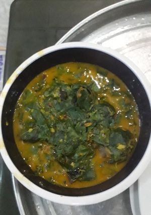A picture of Oha soup.