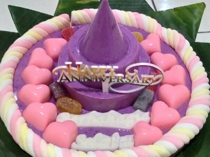 Langkah Mudah untuk Menyiapkan Resep Puding tumpeng mini ubi ungu sederhana yang Lezat Anti Ribet, Mantap