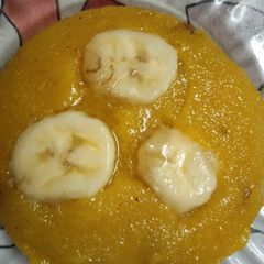 A picture of Sooji halwa(prasadam).