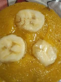 A picture of Sooji halwa(prasadam).