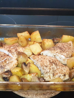Una foto de Pechugas de pavo al horno