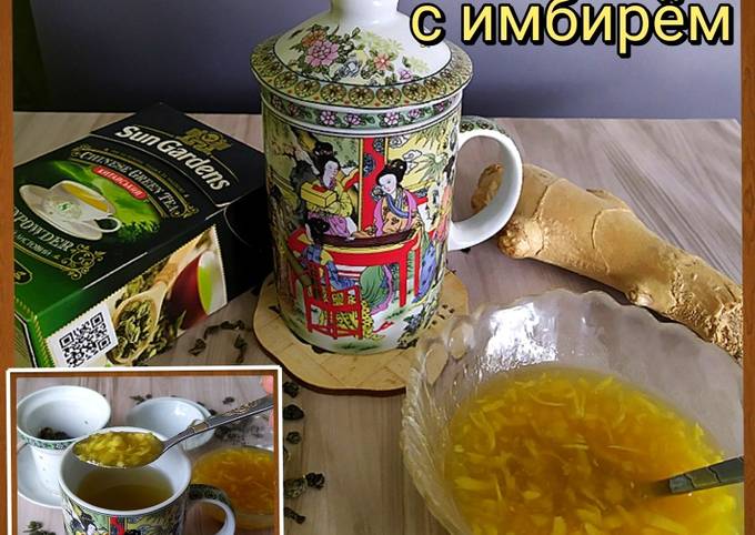 Зеленый чай с имбирем, лимоном и медом - рецепт с фото на gkhyarovoe.ru