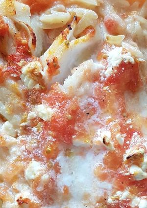A picture of Baked Cod Fillet with Orzo.