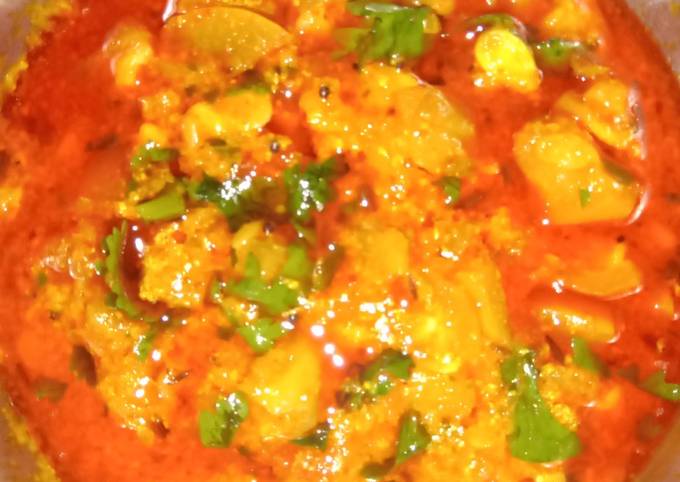 Steps to Make Delicious Tukdowali tinde (apple gourd) ki sabzi