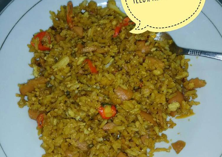8Cara Membuat Nasi goreng sosis telur endesss yang Renyah