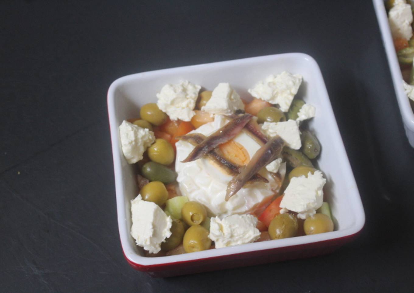 Ensalada láctea con manzanas