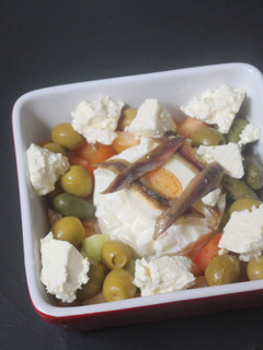 Una foto de Ensalada láctea con manzanas