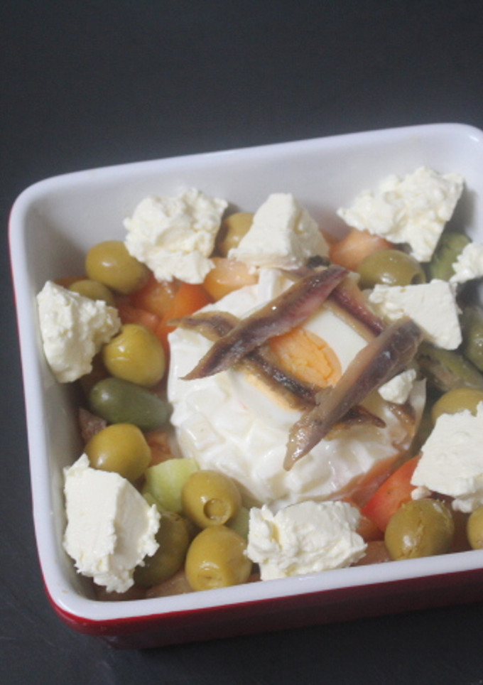 Una foto de Ensalada láctea con manzanas