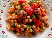 Una foto de pulpos con garbanzos