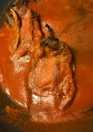 Una foto de Chiles rellenos de queso panela