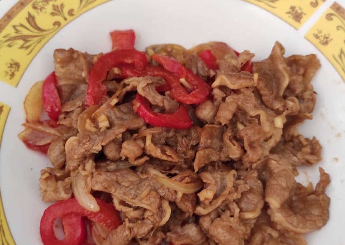 Beef slice ala korean bulgogi