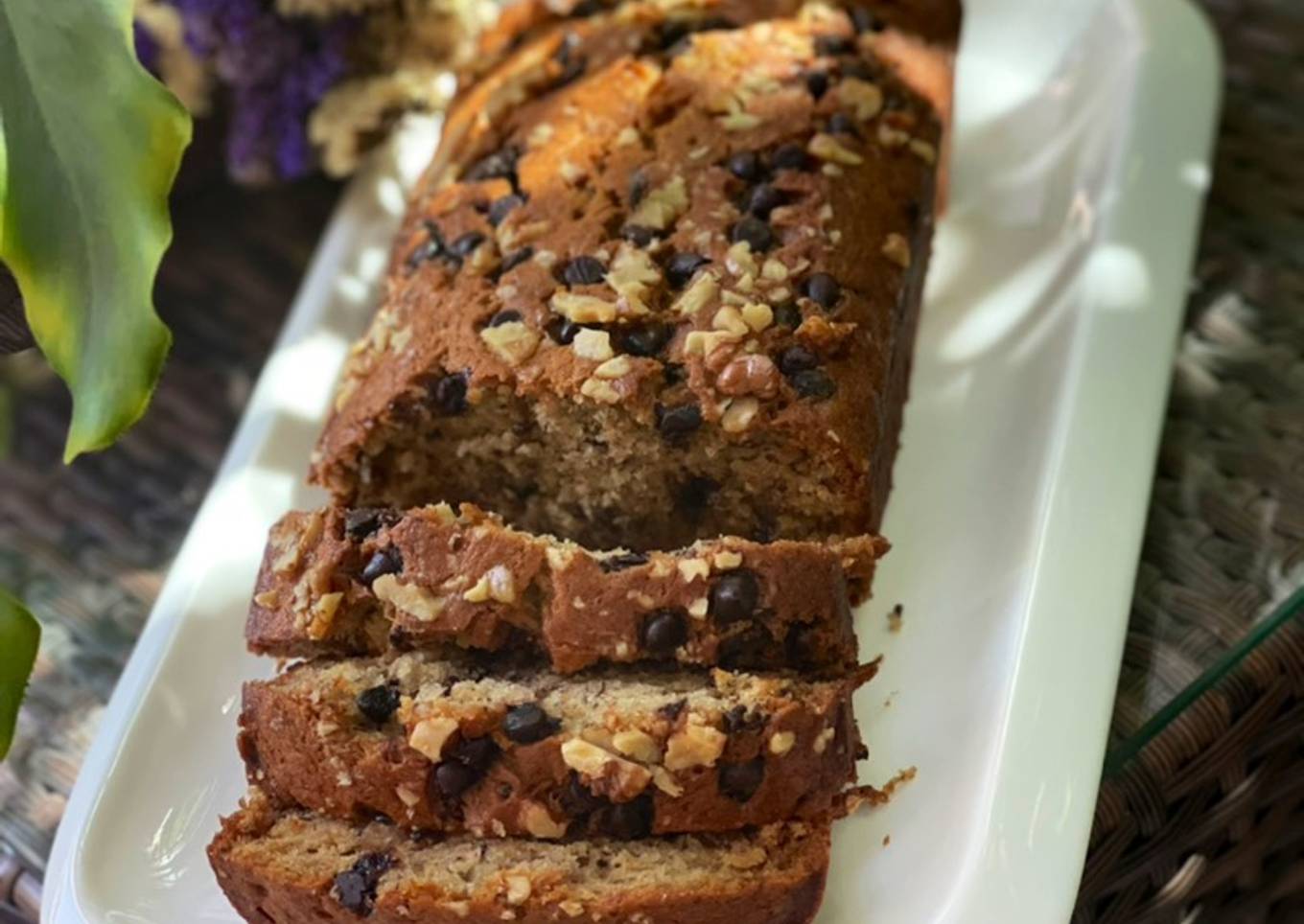 Chocolate chip banana bread with walnut ðŸ˜