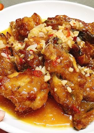 Hình của món Gà sốt cam 🍊.