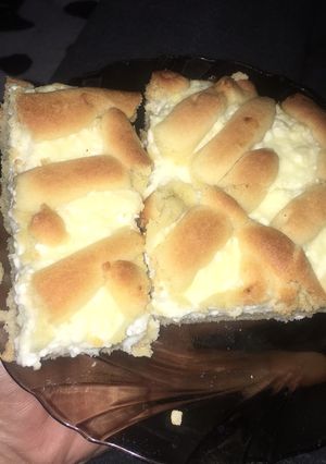 Túrós-vanília pudingos rácsos recept fotója