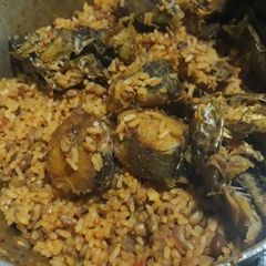 A picture of Rice and beans.