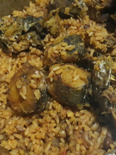 A picture of Rice and beans.