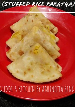 A picture of Suhali (stuffed rice paratha).